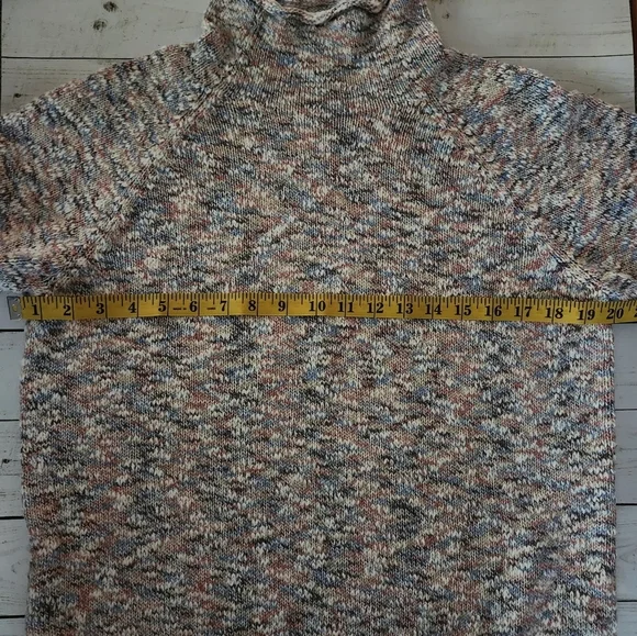LL BEAN 100% Cotton Multicolor Knit Pullover Sweater Size Large - Picture 8 of 10